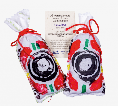 Vrećica lavande s otisnutim etno motivom