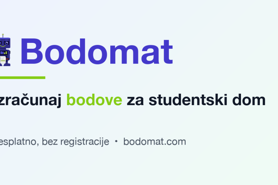 Od Centra izvrsnosti do vlastitog projekta: Viktor Viljac razvio Bodomat za buduće studente